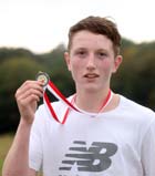 Zak Miller (Trafford AC) ran the fast leg in the under-17 men ERRA Natioanl Athletes Road Relay.